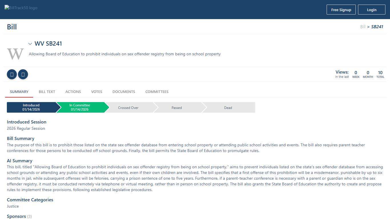 WV SB241 | BillTrack50