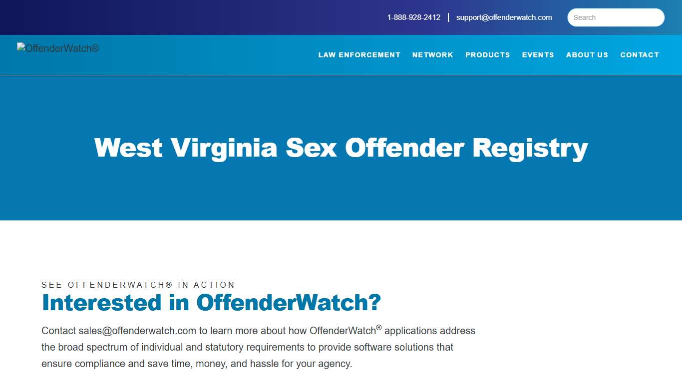 West Virginia Sex Offender Registry | OffenderWatch Network